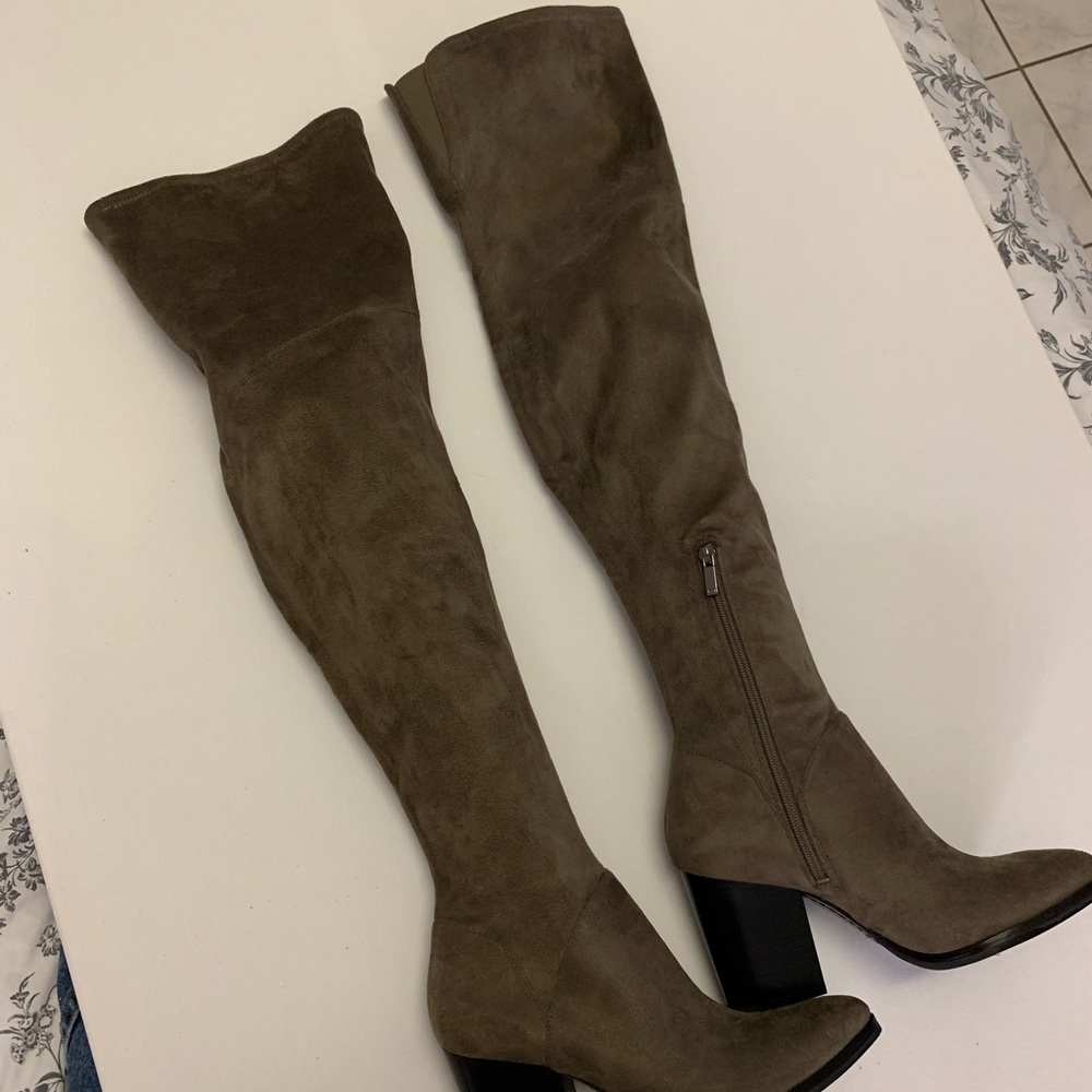 Marc Fisher OTK Boots Taupe